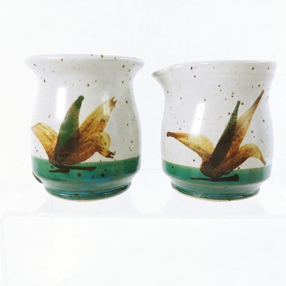 Sugar Creamer Set Studio Pottery Vintage Stoneware Artisan Hallmarked - Picture 9 of 9